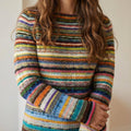 Gemütlicher Damenpullover Retro Mehrfarbig Wolle