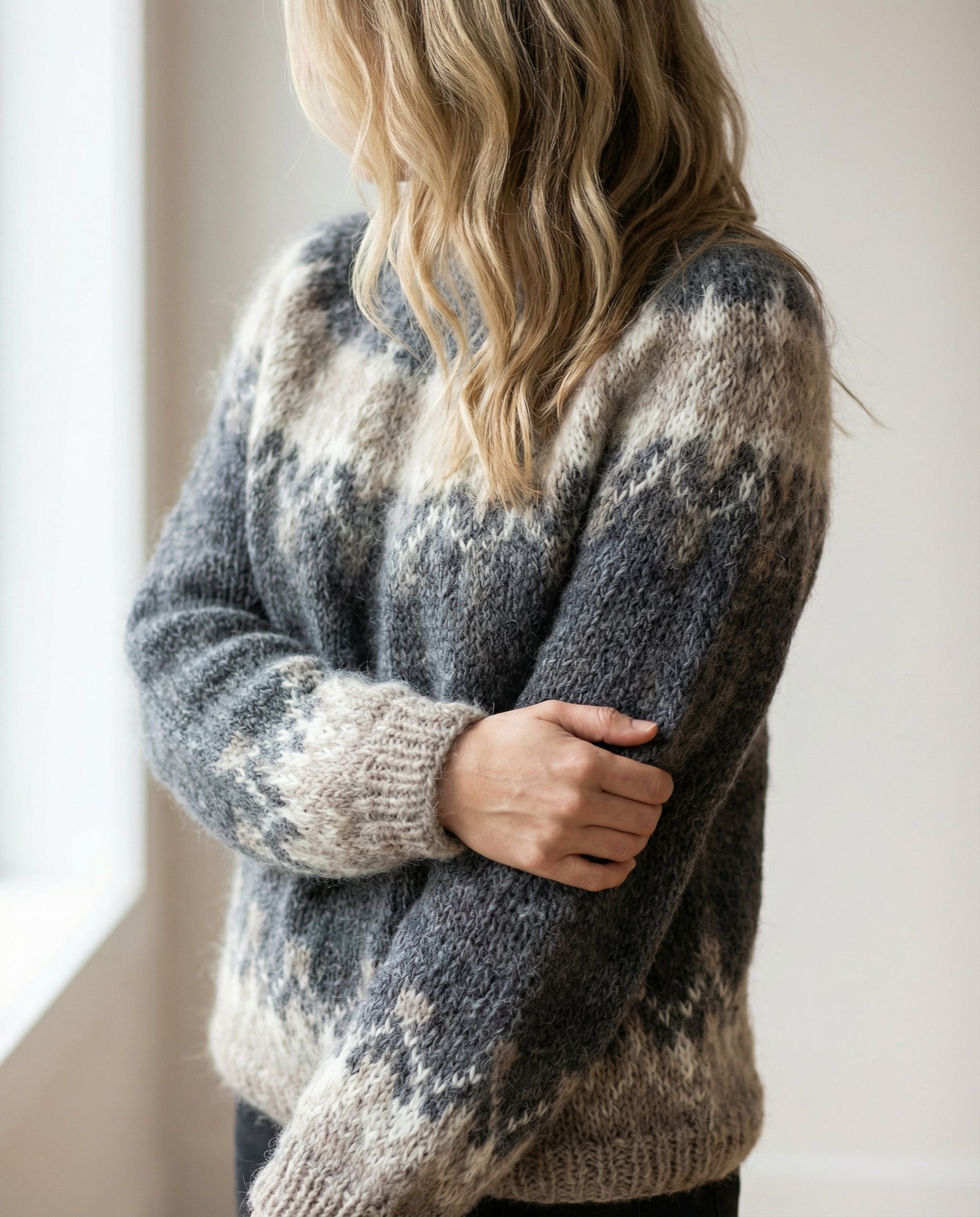 Pull Femme Douillet en Mohair Chaud Coupe Flatteuse