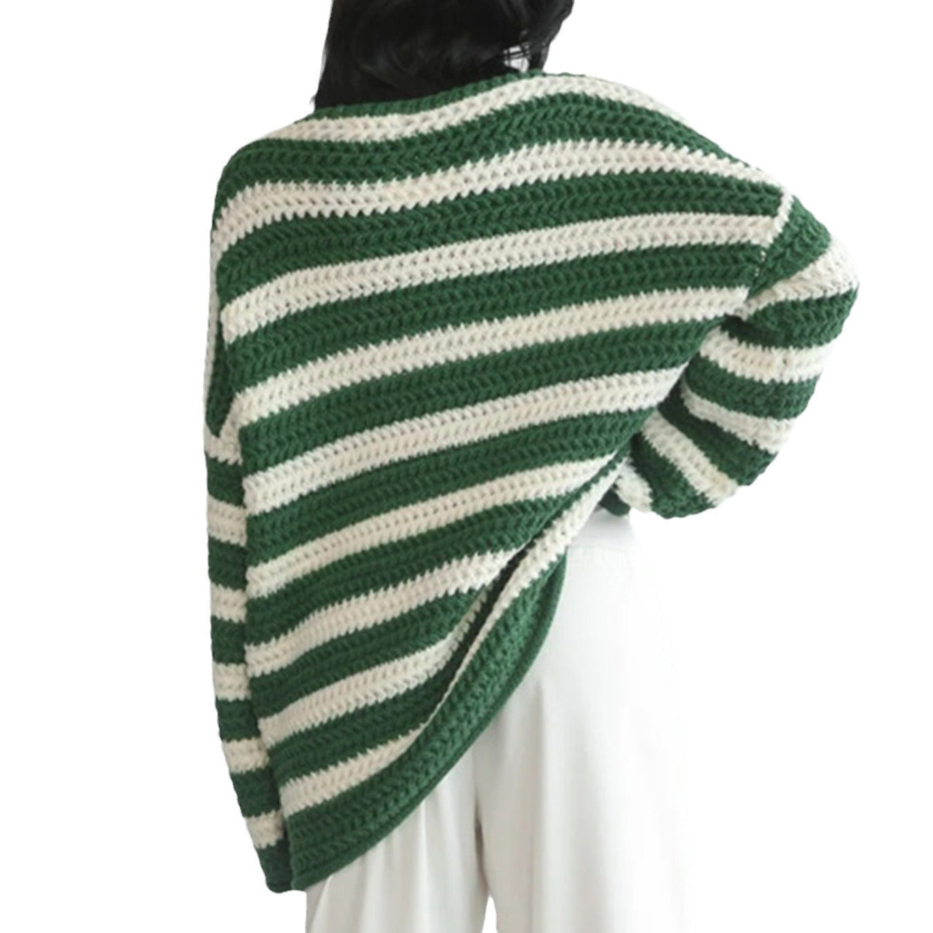 Pull Femme Doux à Rayures Multicolore 3