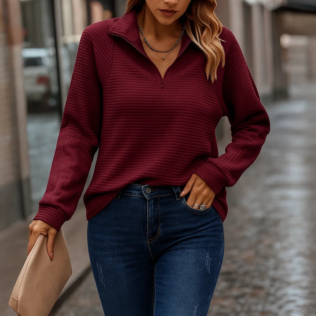 Pull Femme Élégant Col V Ample 4