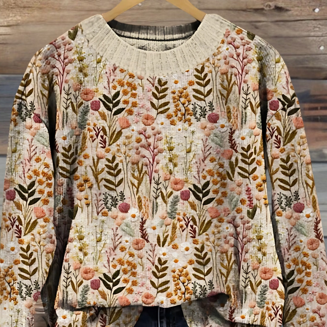 Pull Femme Élégant Floral Confortable 1