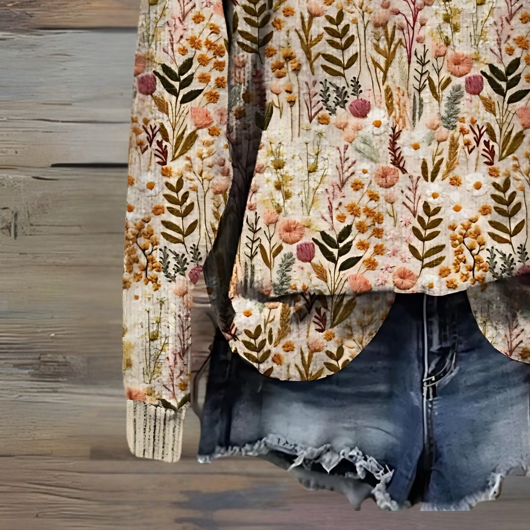 Pull Femme Élégant Floral Confortable 2