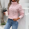 Pull Élégant à Col Haut pour Femme Autumn Collection