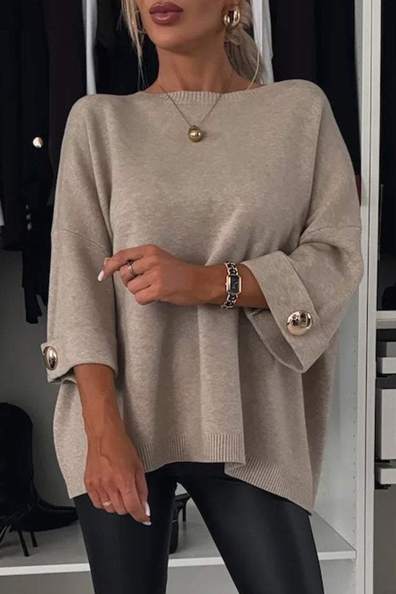 Pull Femme Élégant à Détails Boutonnés 2