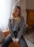 Damenpullover mit Muster, Strick, lange Ärmel