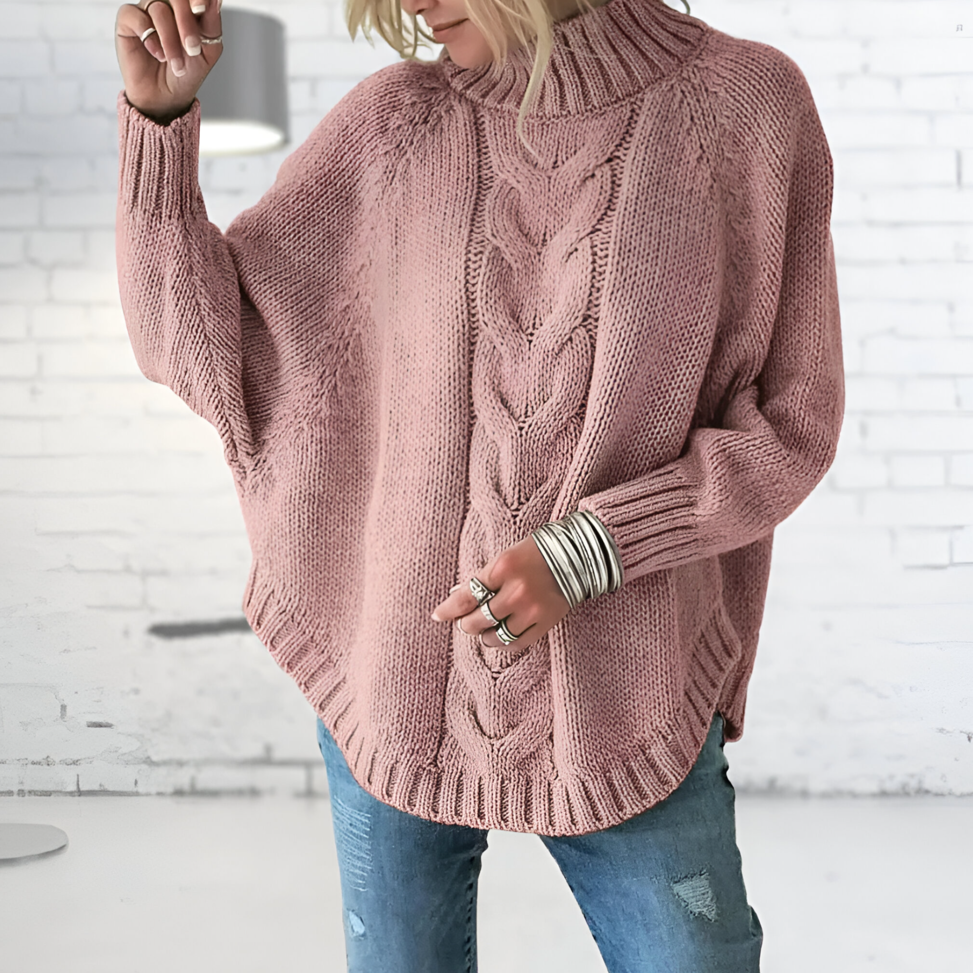 Bequemer Damenpullover, Strick Herbstkollektion