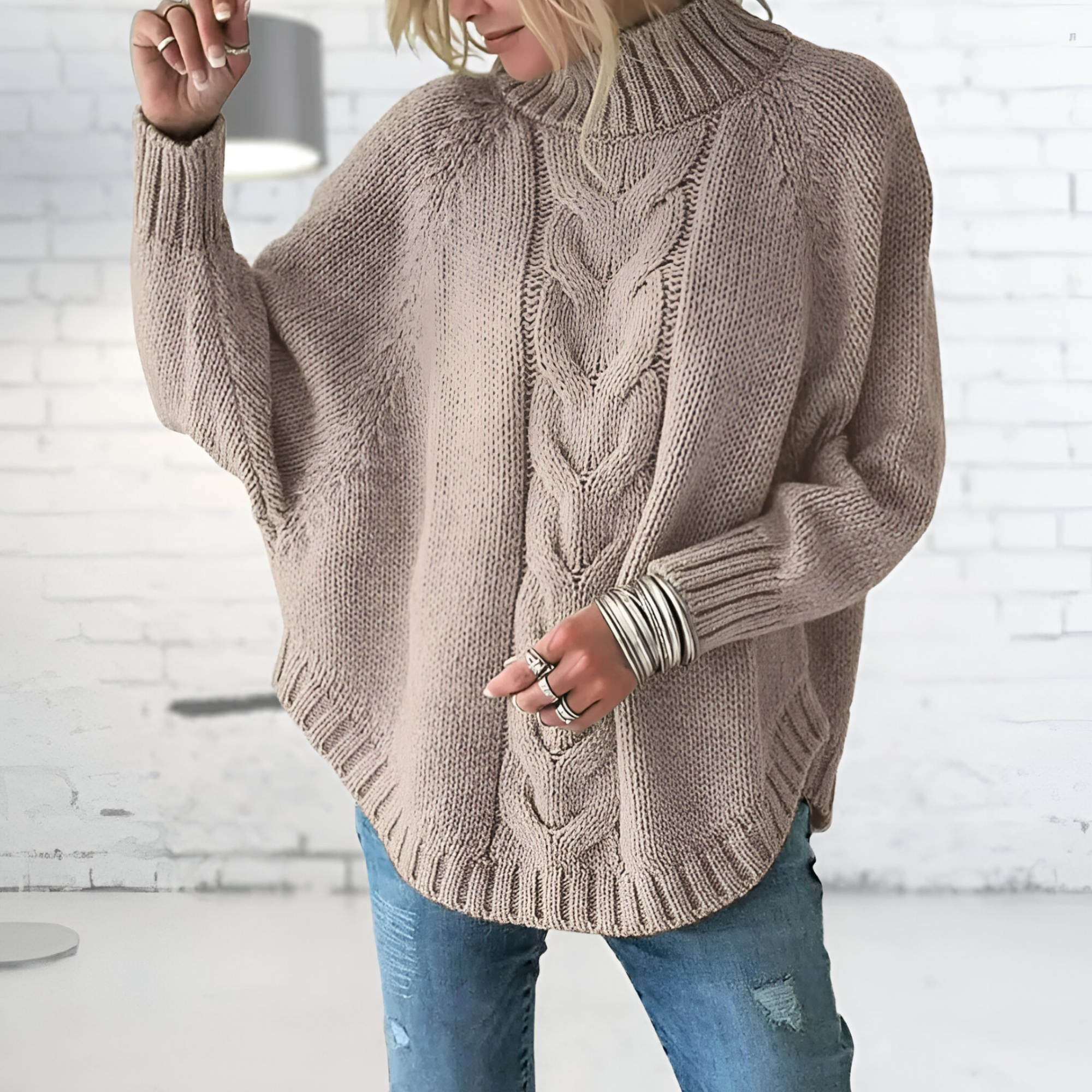 Bequemer Damenpullover, Strick Herbstkollektion