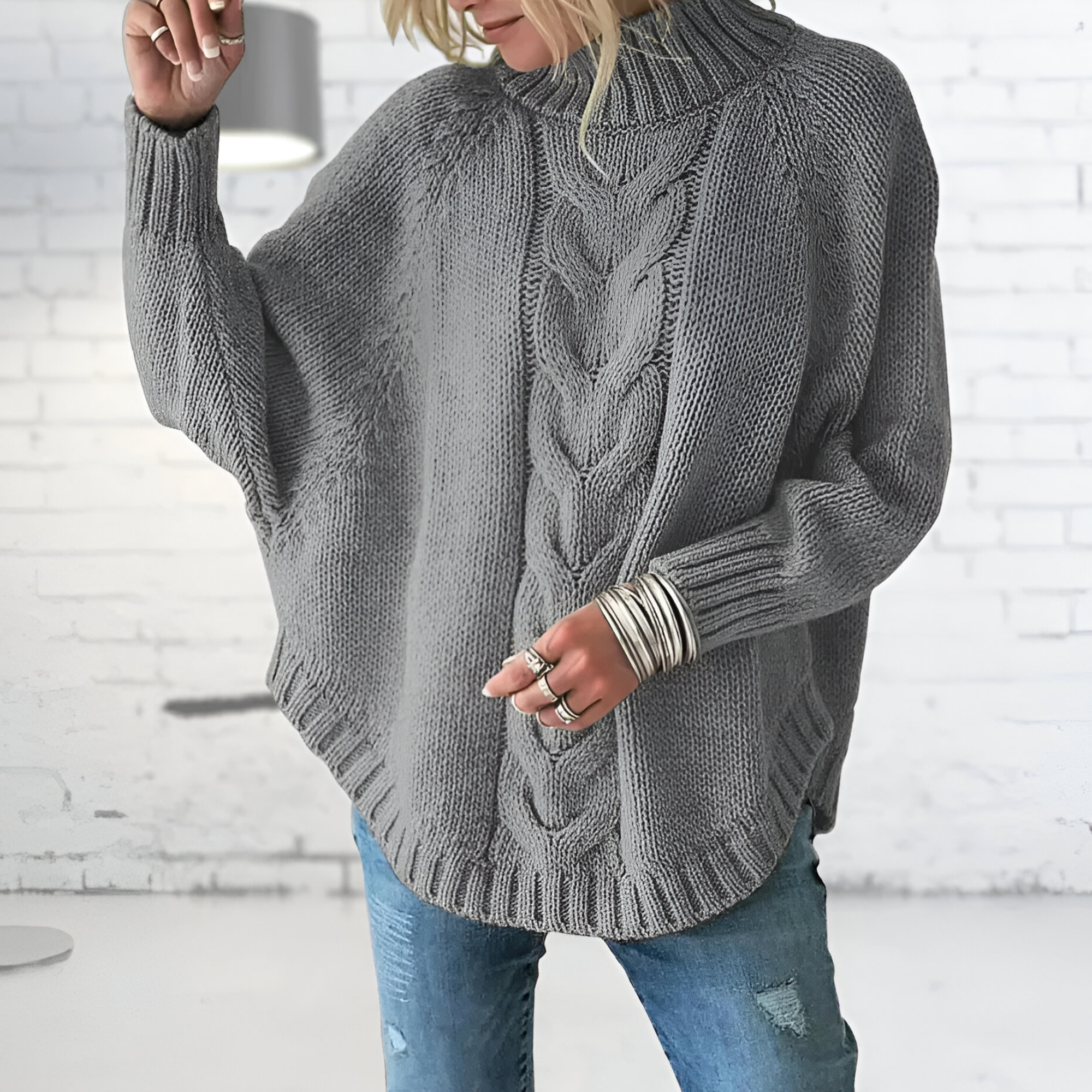Bequemer Damenpullover, Strick Herbstkollektion