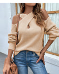 Pull Femme Évasé Manches Lanternes Coton