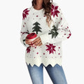 Pull Femme Festif à Col Rond Maille Mode Femme