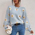 Pull Femme Floral Hiver Habits D'Hiver Mode Féminine