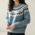 Jacquard Damenpullover, warm, Wärme und Komfort