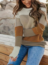 Pull Femme Multicolore Confortable Confort Mode Automne Hiver