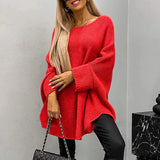 Pulover damă oversize confortabil tricot gros  