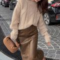 Damenpullover Oversize Zopfmuster Bequem Strickware