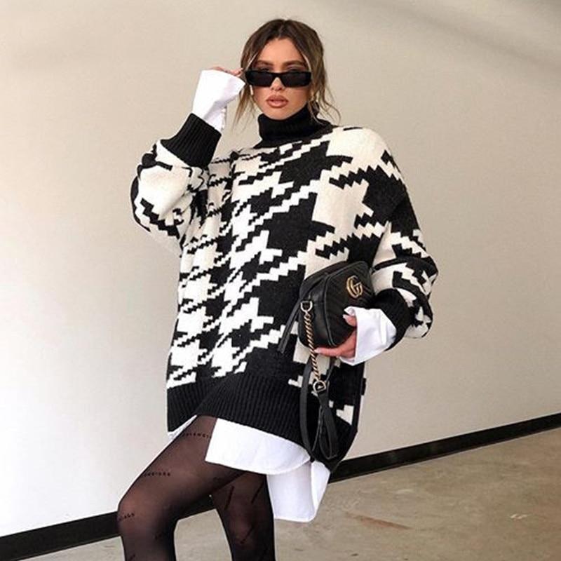 Pull Femme Oversize Zigzag Confortable 0