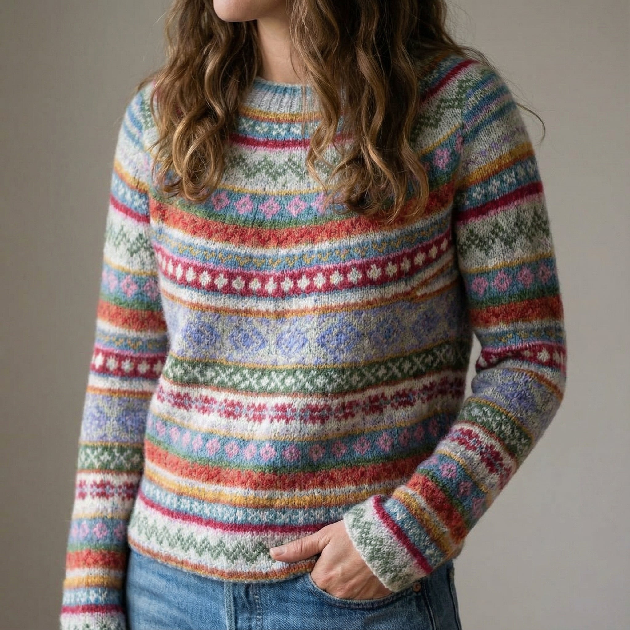 Damenpullover Retro Herbst Herbstmode Retro