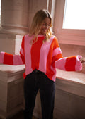 Damenpullover Gestreift Bunt Polyester Herbstkollektion