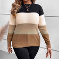 Damenpullover Gestreift Lässig Rundhals Damenmode