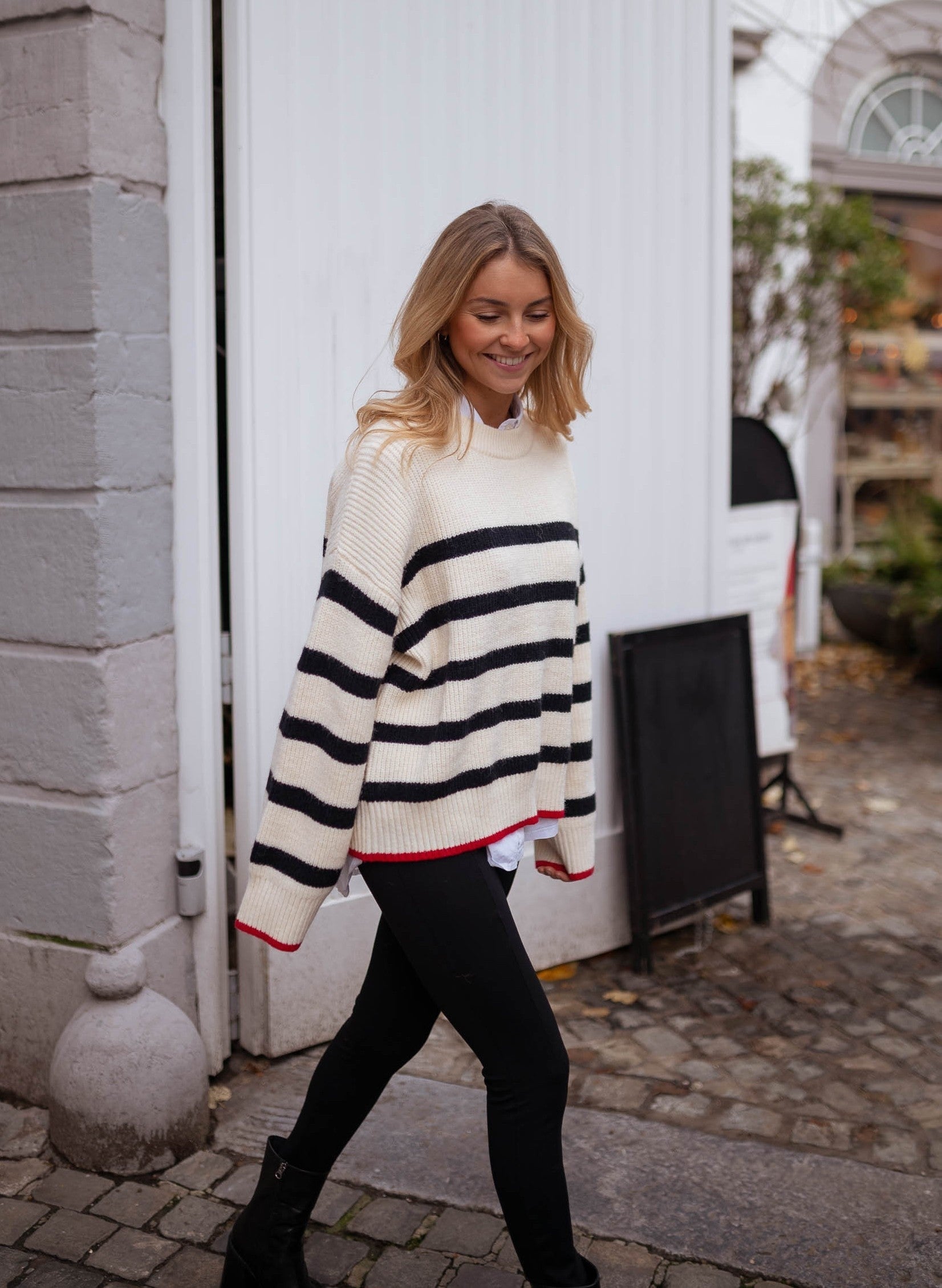 Pull Femme Rayé Élégant à Manches Longues 3