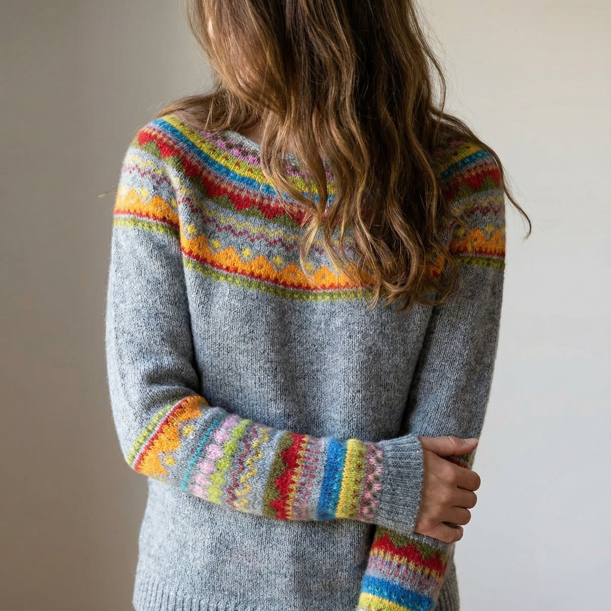 Damenpullover Retro Strick Moderner Komfort Vintage Mode