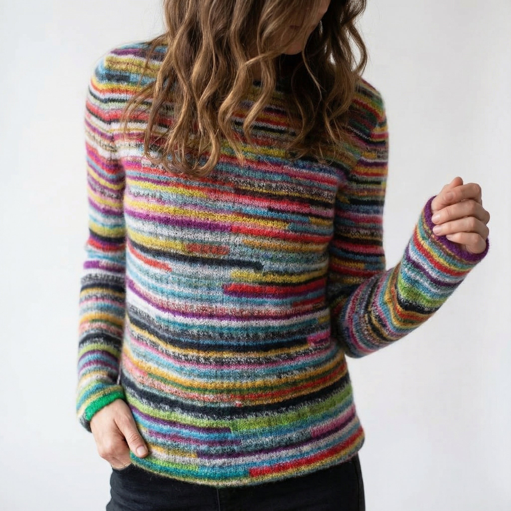 Damenpullover Retro Strick Herbst Komfort