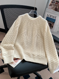 Pull Femme Torsadé Décontracté Maille Mode Femme