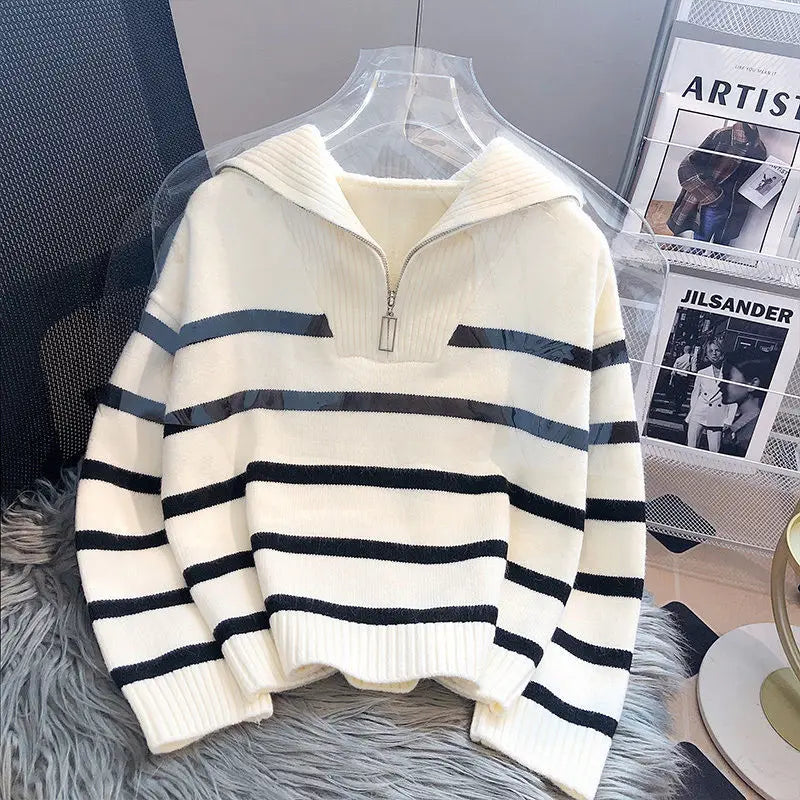Pull Femme à Demi-Fermeture Éclair 1