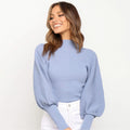 Pull Hiver à Manches Bouffantes Laine Femme