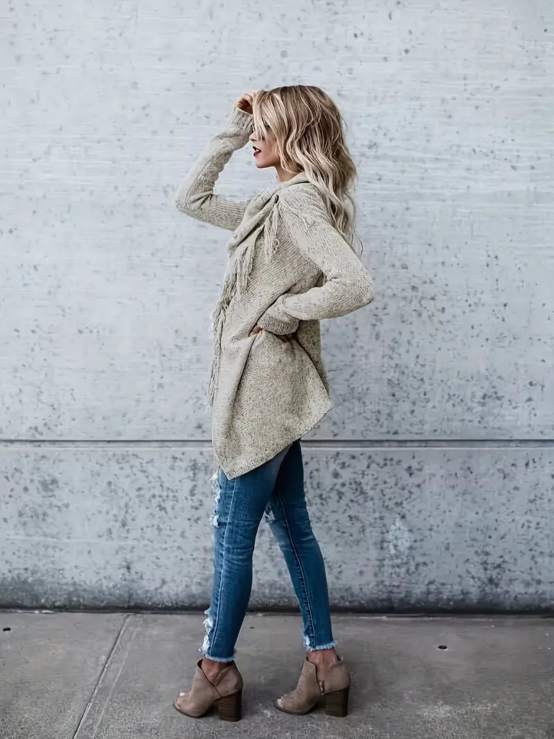 Pull Tunique Élégant Femme Col Roulé 2