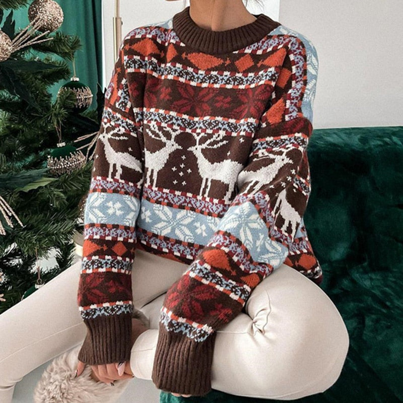 Pull de Noël Femme Confortable Unique 5
