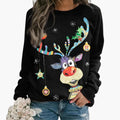 Festlicher Weihnachtspullover für Damen mit Rundhalsausschnitt Winteraccessoires
