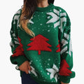Festlicher Weihnachtspullover für Damen Wintermode Lässiger Stil