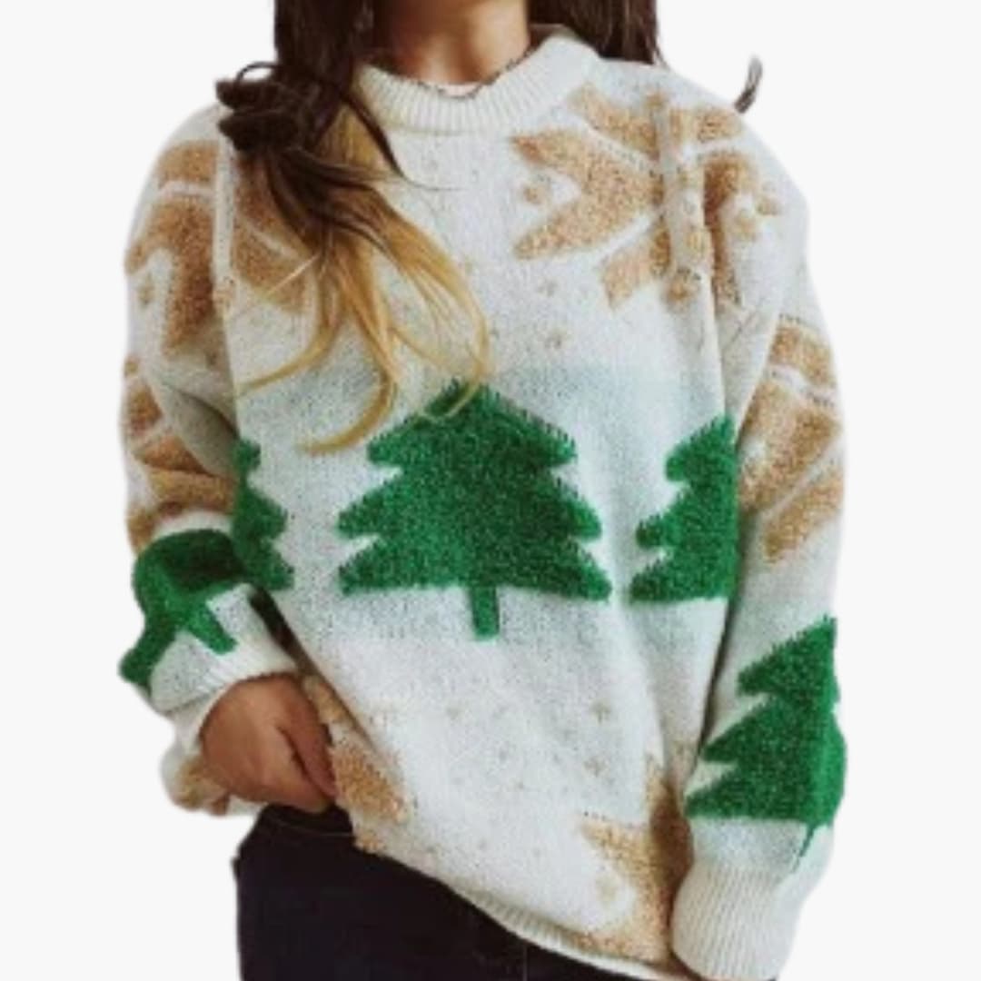 Pull de Noël Femme Festif Élégant 1