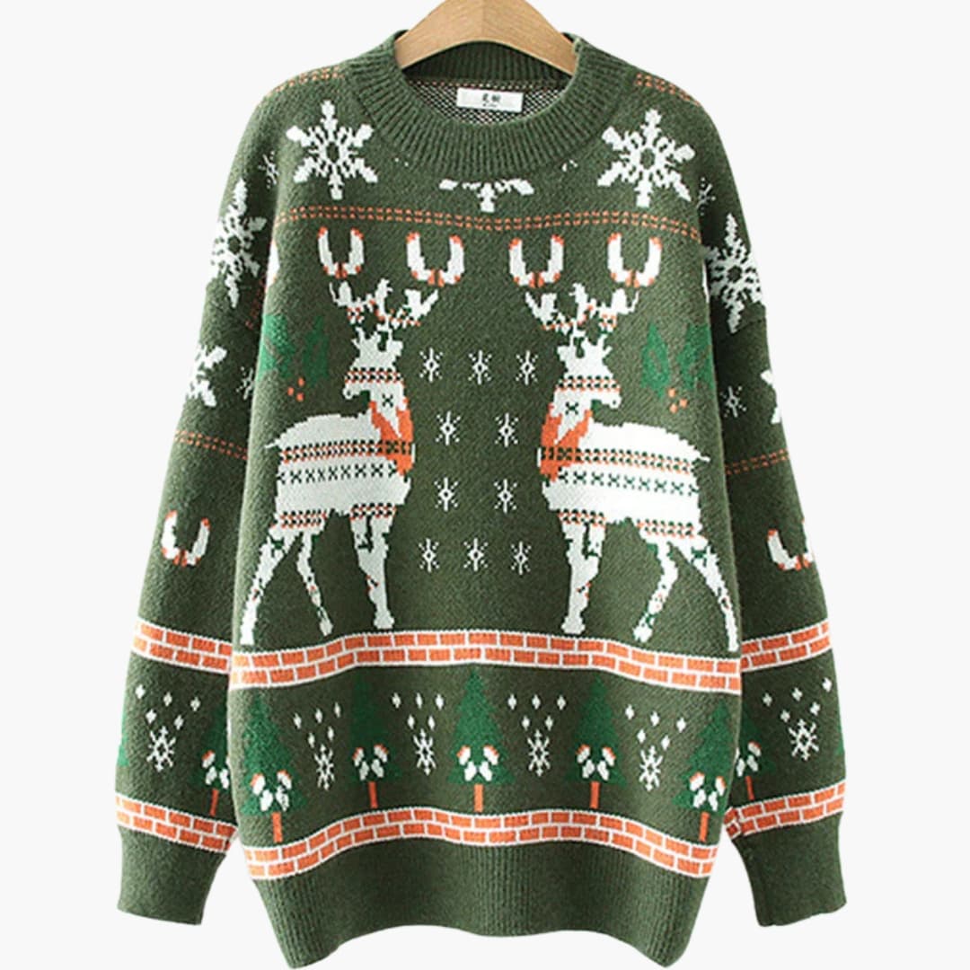 Pull de Noël Femme avec Motif Renne 0