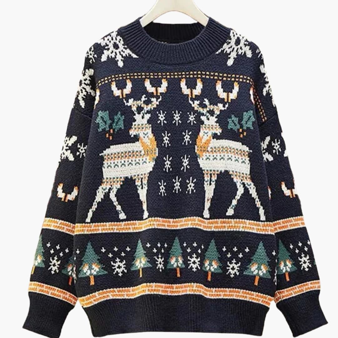 Pull de Noël Femme avec Motif Renne 2