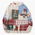 Pull de Noël Unisexe à Motif Tricoté Maille Femme