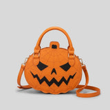 Sac à Main Citrouille en Cuir Synthétique - Accessoire Halloween