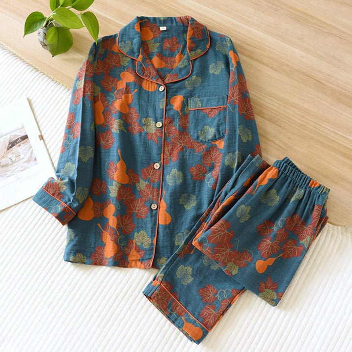 Pyjama Femme Floral Élégant Deux Pièces 3