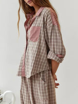 Pijama damă vintage cald pentru iarnă, confortabil acasă