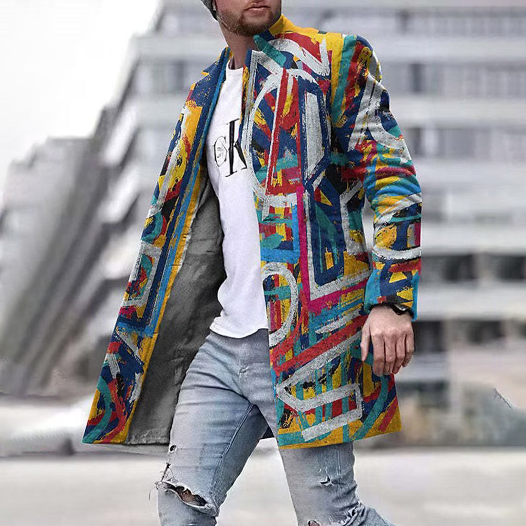 Veste Fashion Homme - Motif Abstrait Unique, Laurent