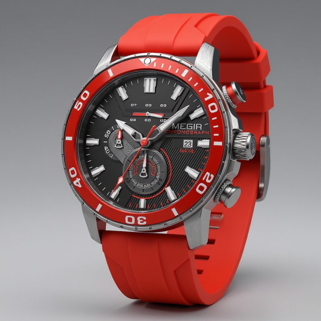 Chronograf hodinky 44mm, keramický rámeček, přesný quartz