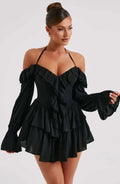 Elegantes Mini-Kleid mit Rüschen Damen Komfort und Stil