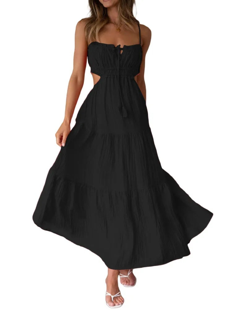 Robe Longue Femme Décontractée Avec Jupe Superposée 5