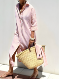 Maxikleid Damen Gestreift Bequem Alltag Modische Damenmode