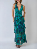 Langes Damen-Sommerkleid Maxi ausgestellter Schnitt sommerliche Mode