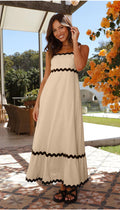 Robe Longue Femme Été à Bretelles Mode Printemps-Été