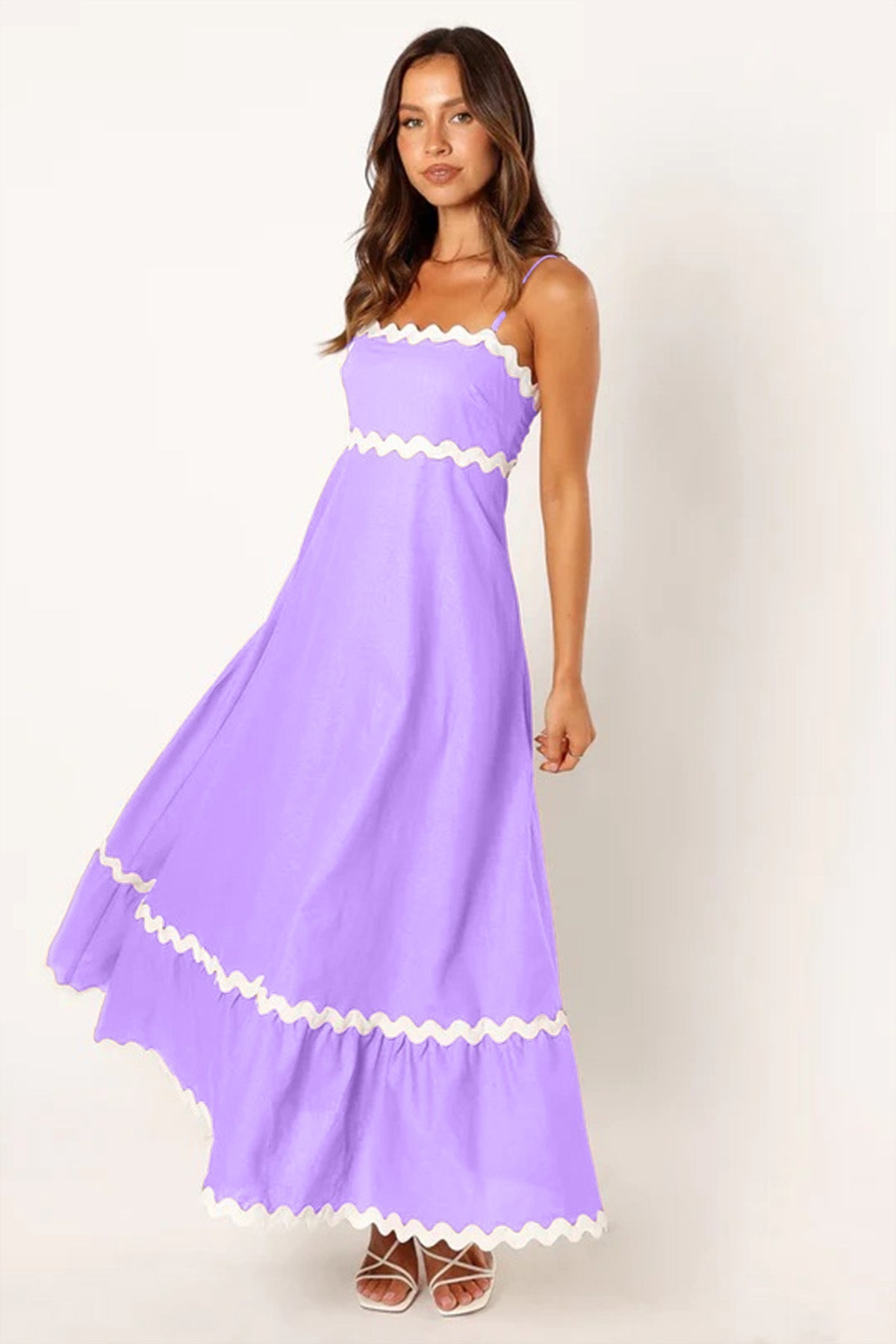 Robe Longue Femme Été Élégante à Bretelles 10