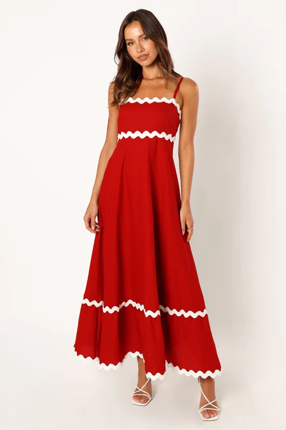 Robe Longue Femme Été Élégante à Bretelles 12