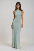 Langes Damenkleid Neckholder Sommer femininer Stil beliebt